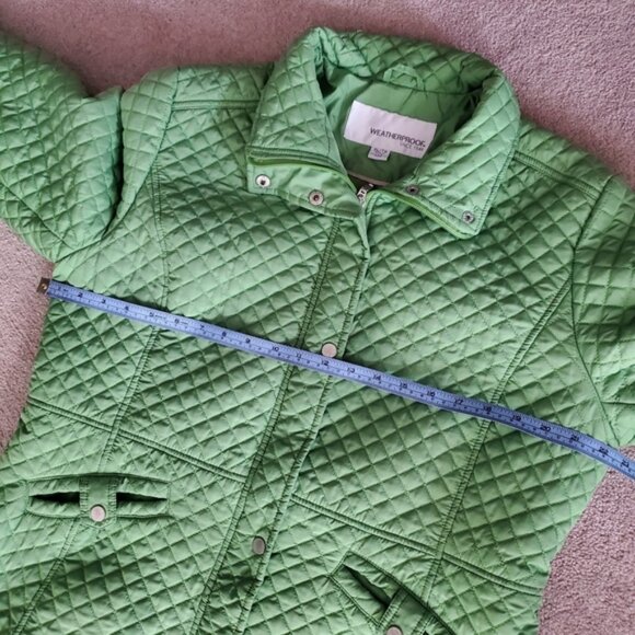 Vintage Weatherproof Kelly Green Quilted Cottage Barn Utility Chore Jacket XL - Picture 4 of 7